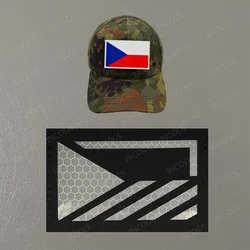 Parche táctico IR bandera checa – Bordado reflectante brazalete