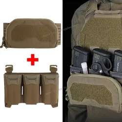 Bolsa táctica de administrador de 2a capa con bolsa Triple Mag multicalibre para M4 5,56 PCC 9mm mordazas Glock extendidas Aifs Soft placa frontal