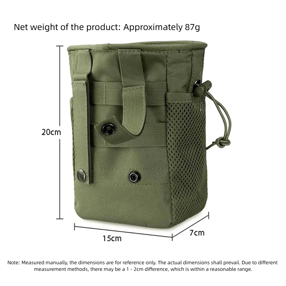 Bolsa de descarga MOLLE ajustable: bolsa de recuperación de revistas de caza, funda de riñonera de cintura con munición con cordón - imagen 3