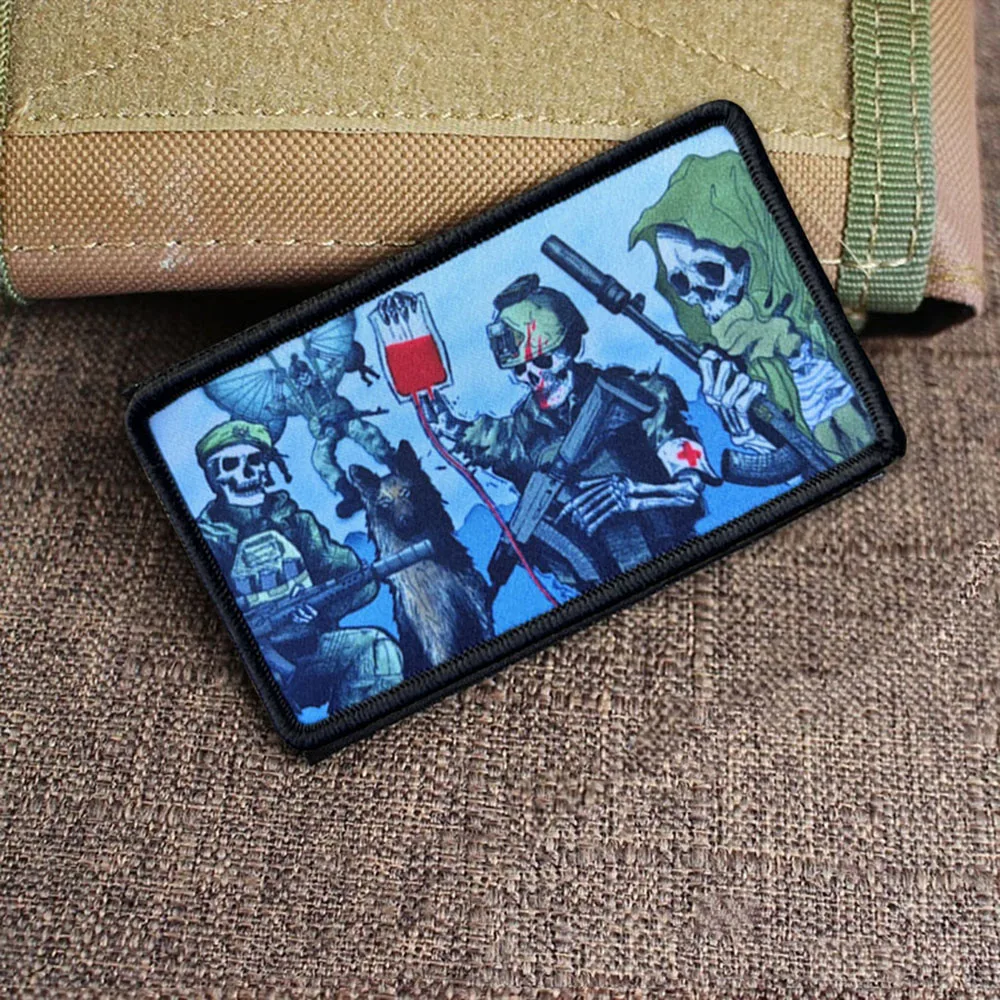 Parches de soldado Meme, parche de gancho y bucle, brazalete moral, insignia de moral del ejército militar, pegatinas tácticas para mochila