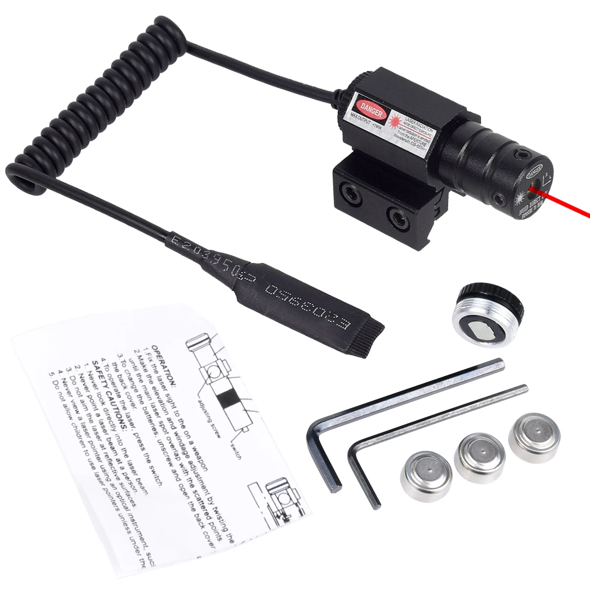 Mira láser táctica punto rojo universal 11mm 20mm montaje riel Picatinny pistola rifle - imagen 4