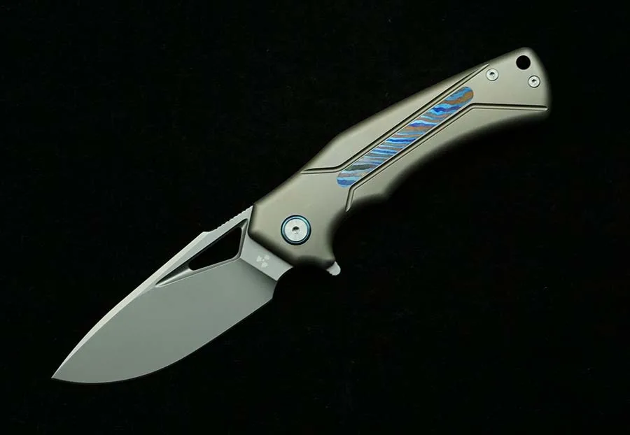 LEMIFSHE JR9402 cuchillo plegable EDC hoja M390 y titanio de bolsillo - imagen 3
