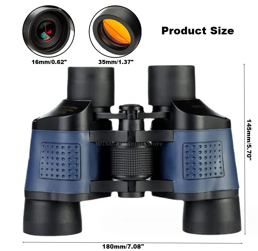 Prismáticos de largo alcance para acampada, binoculares de gran potencia HD de 60x60, telescopio de 15000m para turismo y caza - imagen 4