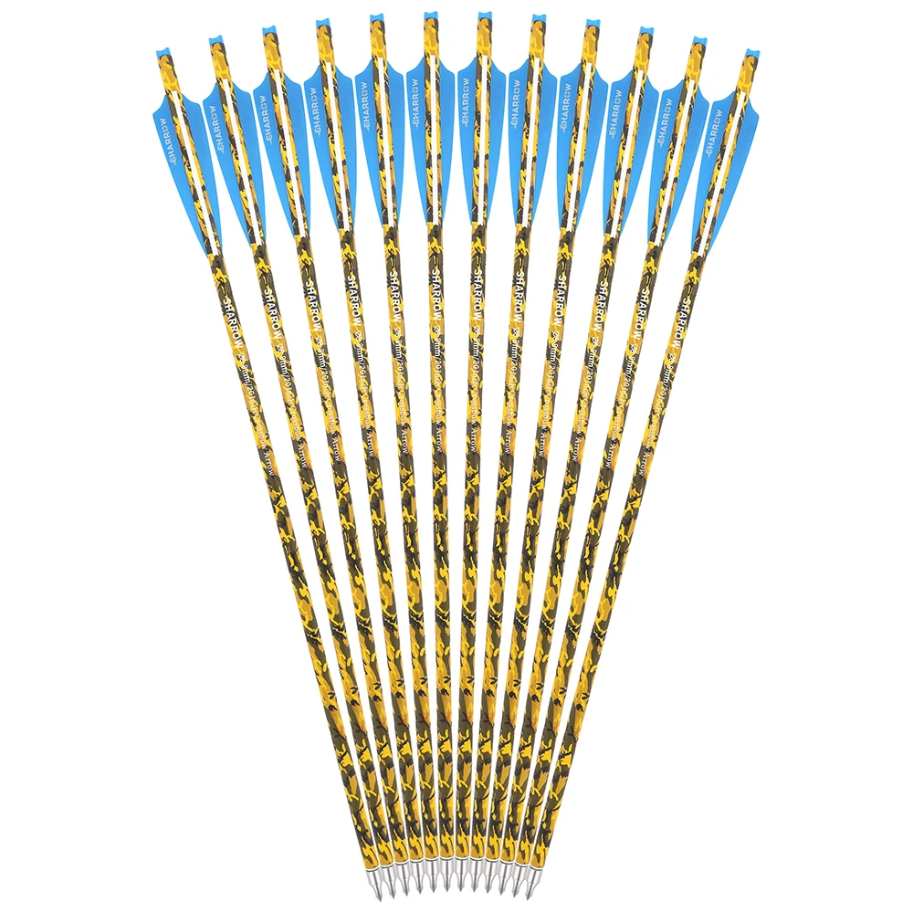 Tiro con arco Flecha de carbono mixto Flecha corta Punta de flecha de grano de 125 OD 8,8 mm Eje de flecha para arco al aire libre Caza Alcance de tiro, 12 piezas - imagen 5