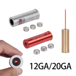 Táctico 12GA 20GA serie calibre punto rojo láser Boresighter accesorios de caza Bore Sight 12 calibre barril cartucho