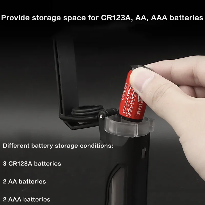Caja de almacenamiento de batería táctica Caja contenedor Caja de batería CR123 AAA. Accesorios de paintball para caza, supervivencia salvaje. - imagen 3