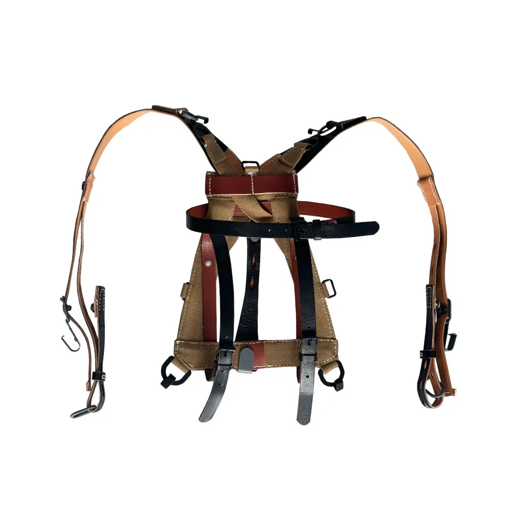 WW 2 Alemania equipo combinado de marco A usado con cinturón tipo Y mochila de cuero alemán - imagen 2