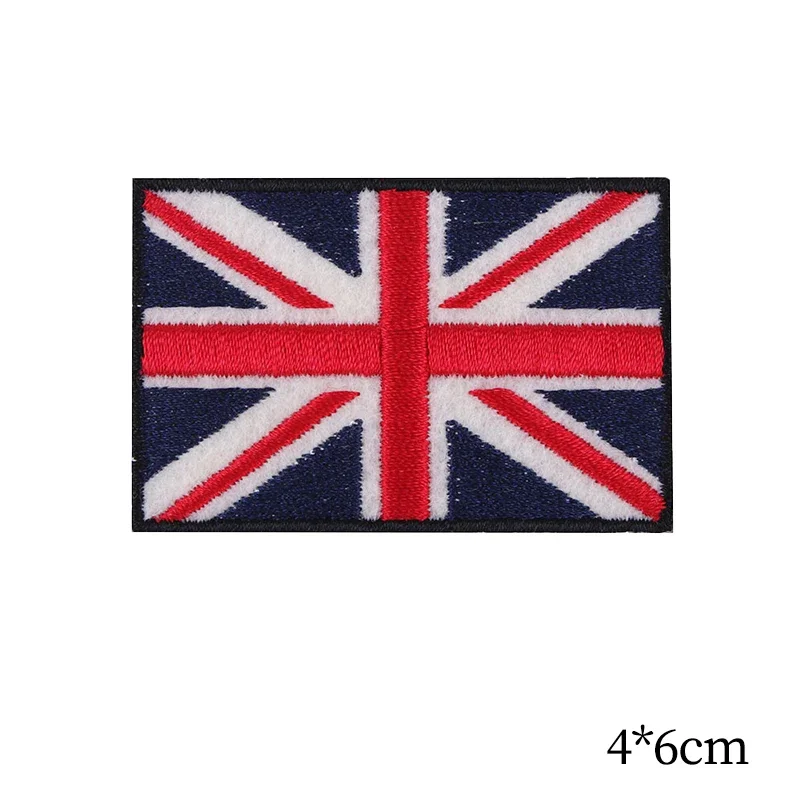 Parches de la bandera americana del Reino Unido para planchar, transferencias para ropa o bolsos, suministros de bordado de costura, insignia de logotipo en la ropa, decoración DIY - imagen 5