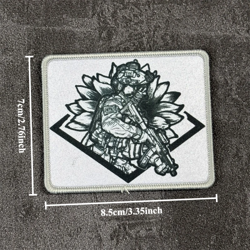 Parche táctico impreso "soldados de flores", insignia de moral militar, parches de gancho, ropa, mochila, accesorios, pegatinas - imagen 5