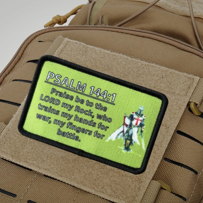 Brazalete con estampado Paladin, parche táctico para ropa, insignia de moral, gancho, parches militares, pegatinas para mochila - imagen 5