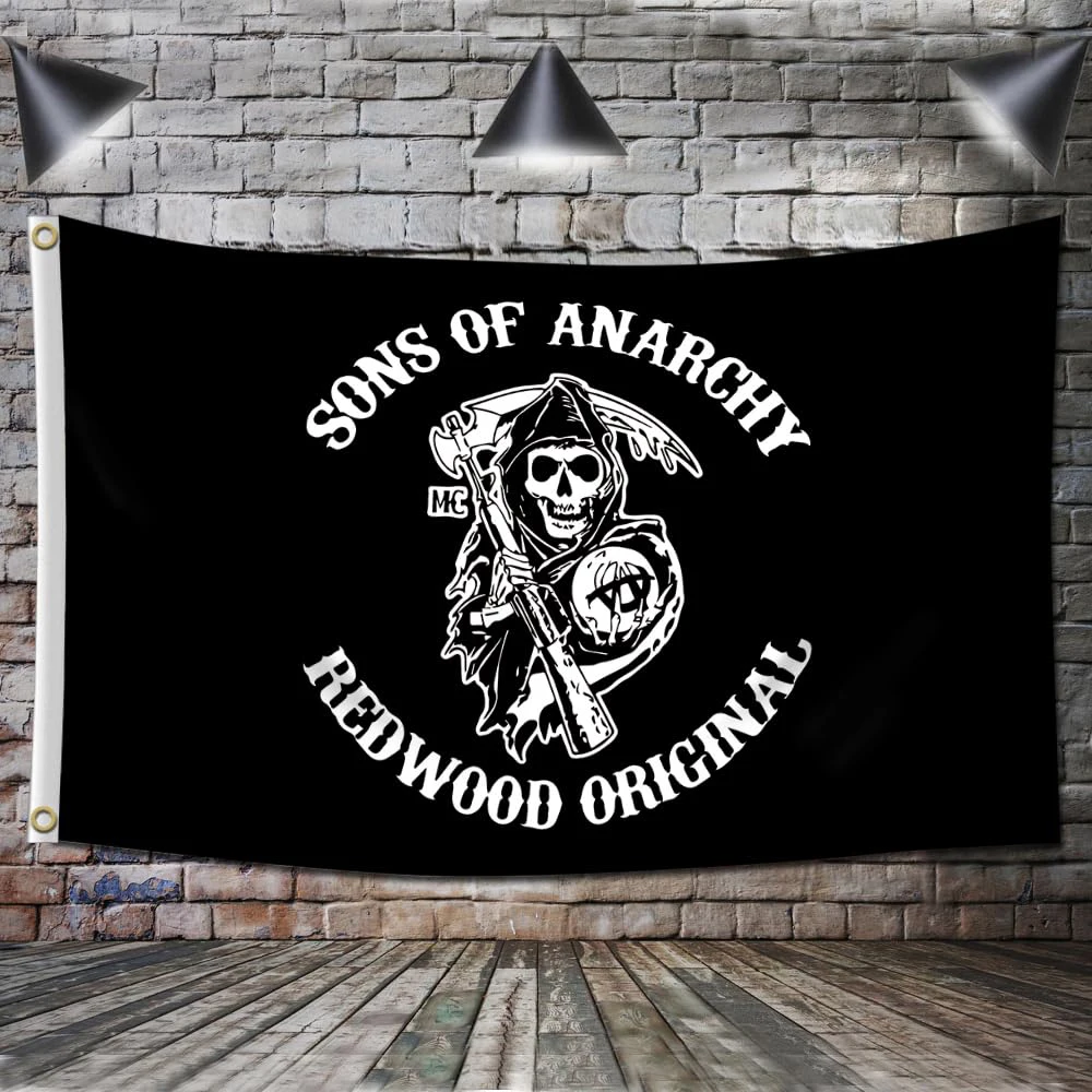 FLAGLINK 90x150 CM Bandera de Sons of Anarchy para Decoración