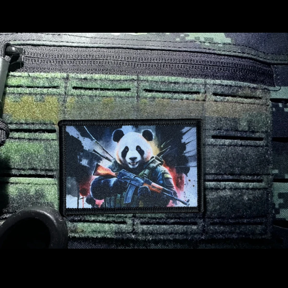 Parche táctico de Panda AK47, insignia de moral, pegatina para mochila, estampado de parches de gancho y bucle para ropa, brazalete militar - imagen 5