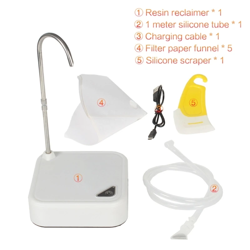 Dispositivo reciclaje resina para impresora 3D, recuperador eléctrico resina curado ligero, cabezal filtro - imagen 4