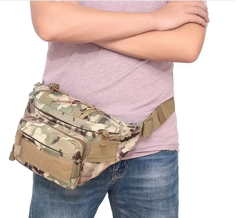 Riñonera táctica EDC, riñonera de nailon, bolsa de pecho para montar, cazar, escalar, acampar, CS, bolsa de herramientas de utilidad para ciclismo - imagen 4