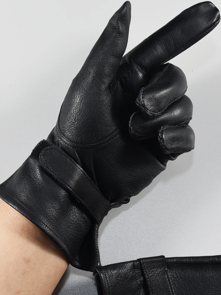 Guantes de piel de oveja francesa tácticas al aire libre - imagen 5