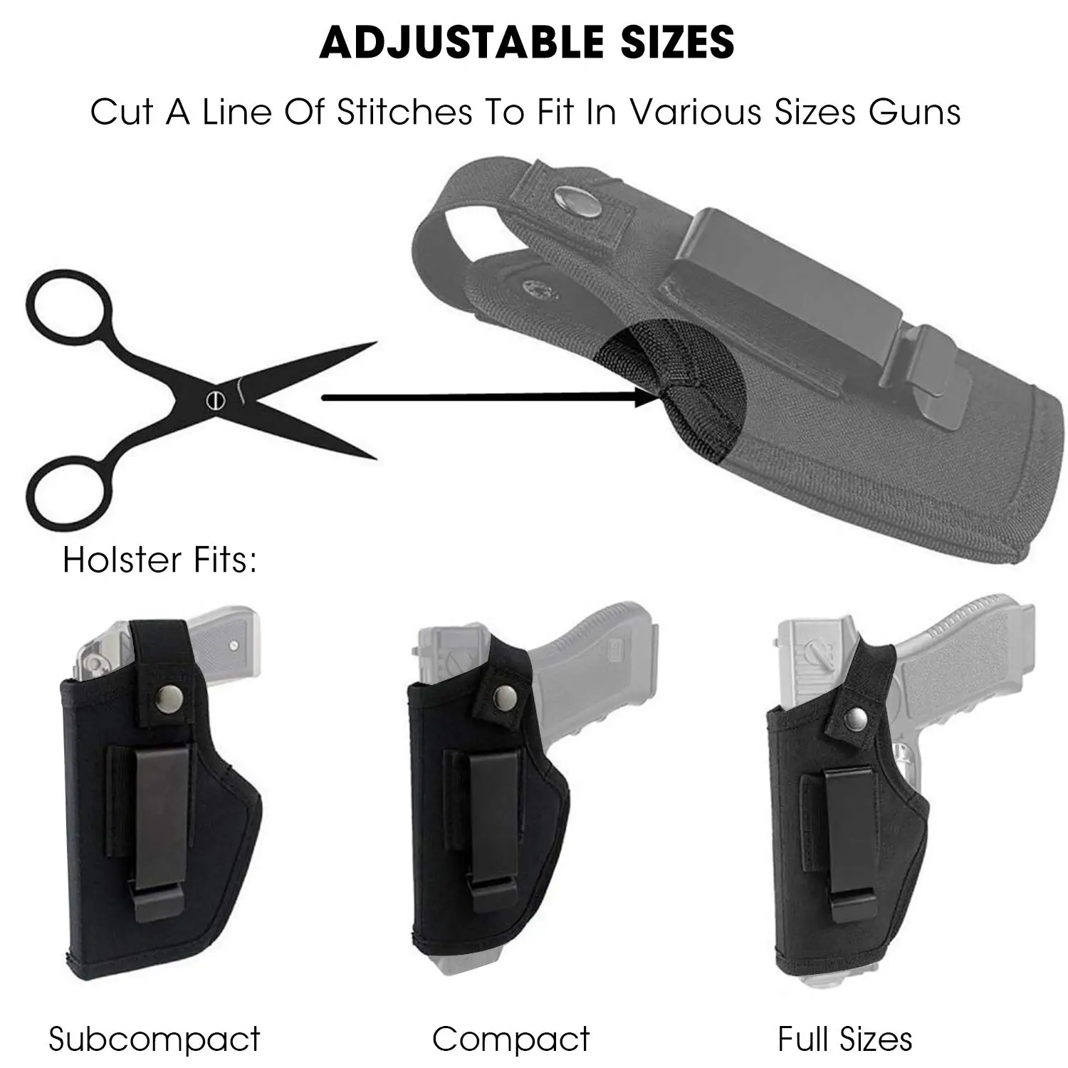 Tactical Gun Holster Concealed Pistol Holster Left Right Hand Universal Belt Holster with Mag Holder for Glock 17 19 Beretta M9 - imagen 3