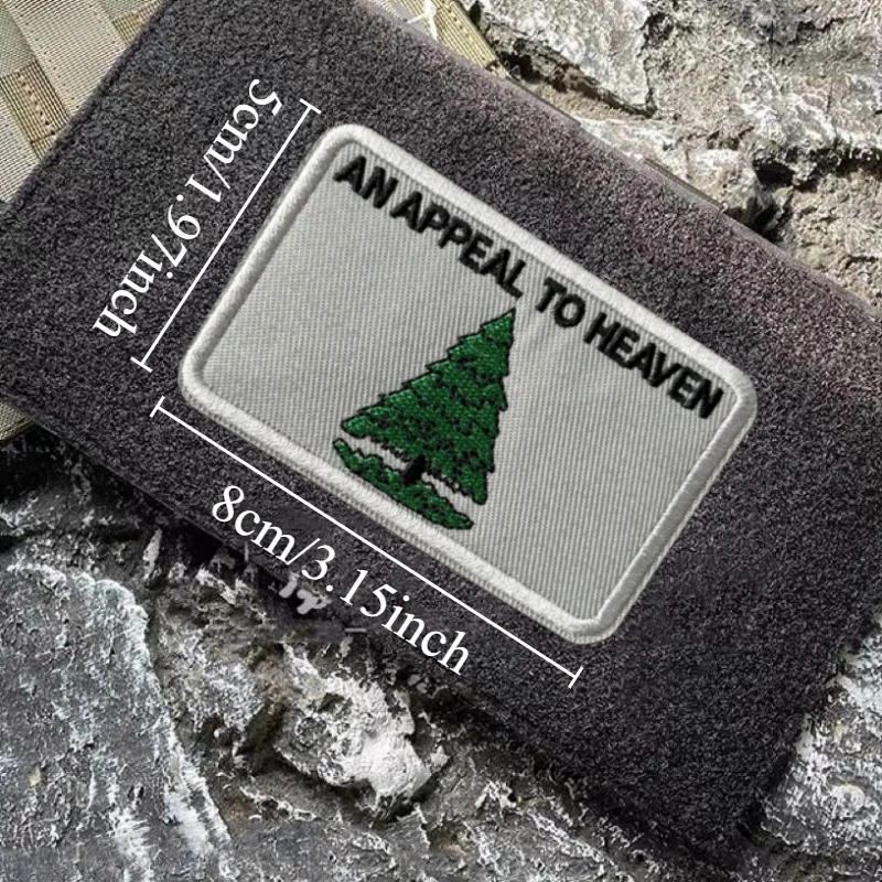 Parche "AN APPEAL TO HEAVEN", insignia de moral táctica con estampado de gancho y bucle, mochila, accesorios de decoración de ropa, brazalete adhesivo - imagen 4