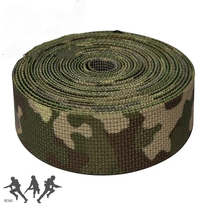 2,5 cm todo terreno patrón de tigre/cinta de camuflaje turbante chaleco táctico correa de hombro equipo DIY cinta Molle Multi Camo - imagen 5