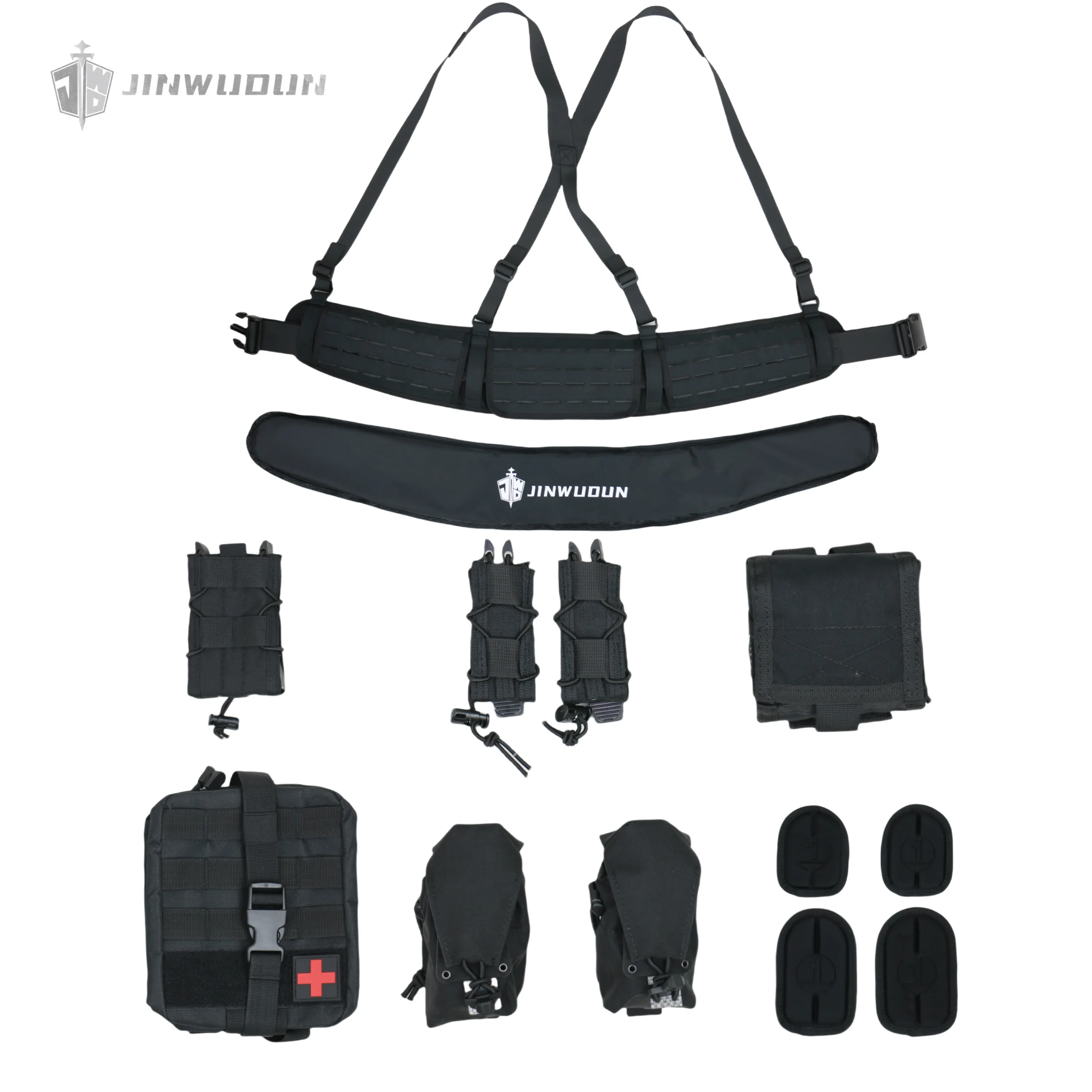 Pretina táctica a prueba de balas, material de nailon 1000D, correas Molle compatibles con varios accesorios para uso en exteriores - imagen 3