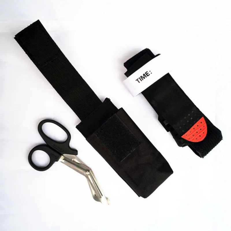 Bolsa de torniquete táctico Molle, soporte de tijera médica, accesorios de caza al aire libre, cuchillo, antorcha, bolsa de funda ligera - imagen 4