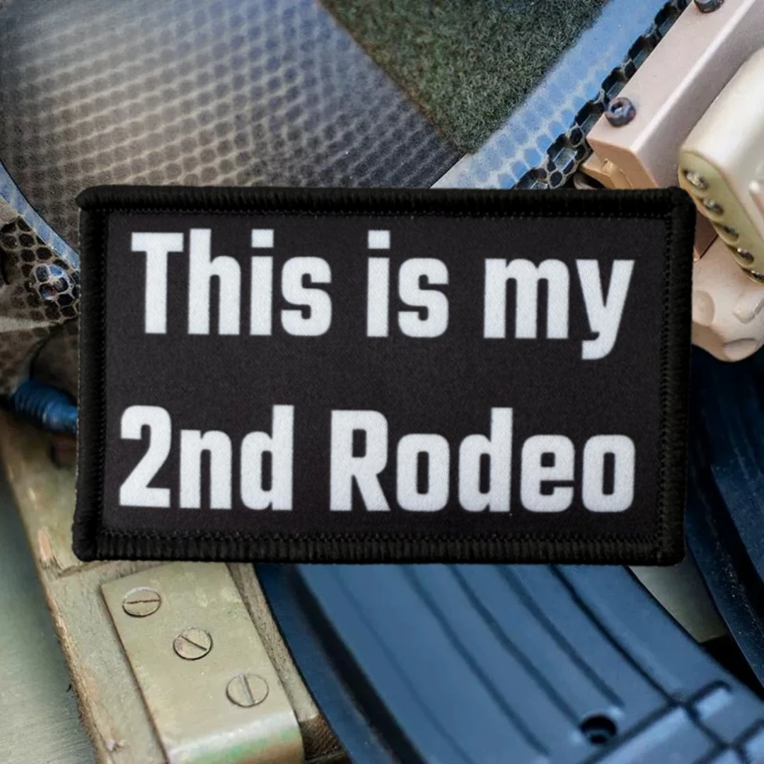 Parche divertido This Is My 2nd Rodeo, insignia de moral táctica, parches de gancho y bucle impresos para ropa, pegatina para mochila del ejército militar - imagen 3