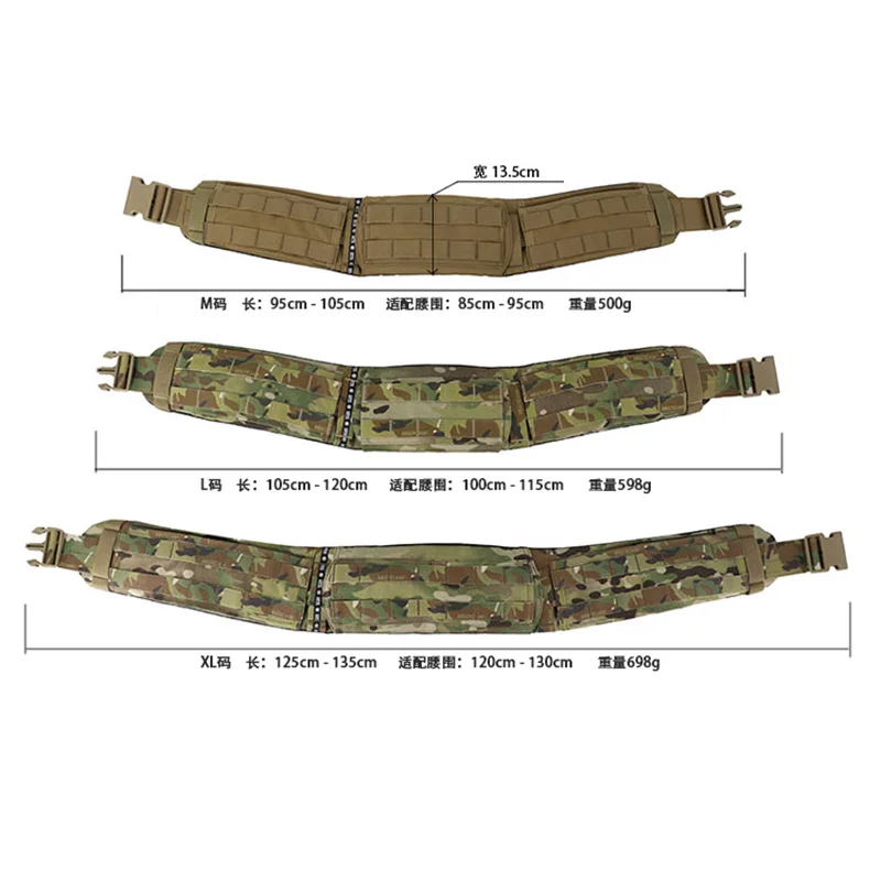 AVS Cinturones de perfil bajo Cinturón táctico Molle de caza - imagen 4
