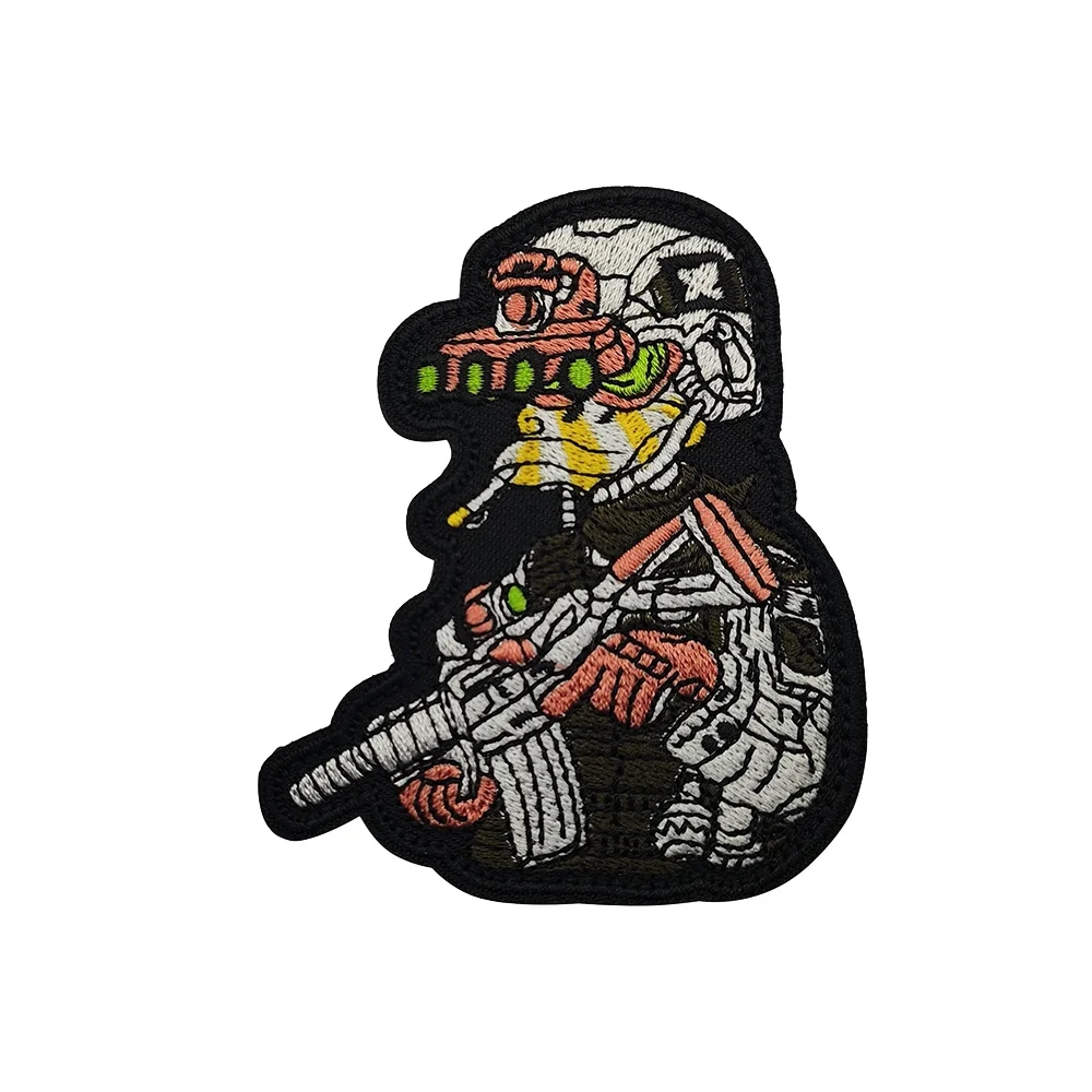 Parche táctico Meme de pato de visión nocturna, citas divertidas de Velcros, insignia bordada de moral, cierre de gancho para mochila Molle, pantalones vaqueros
