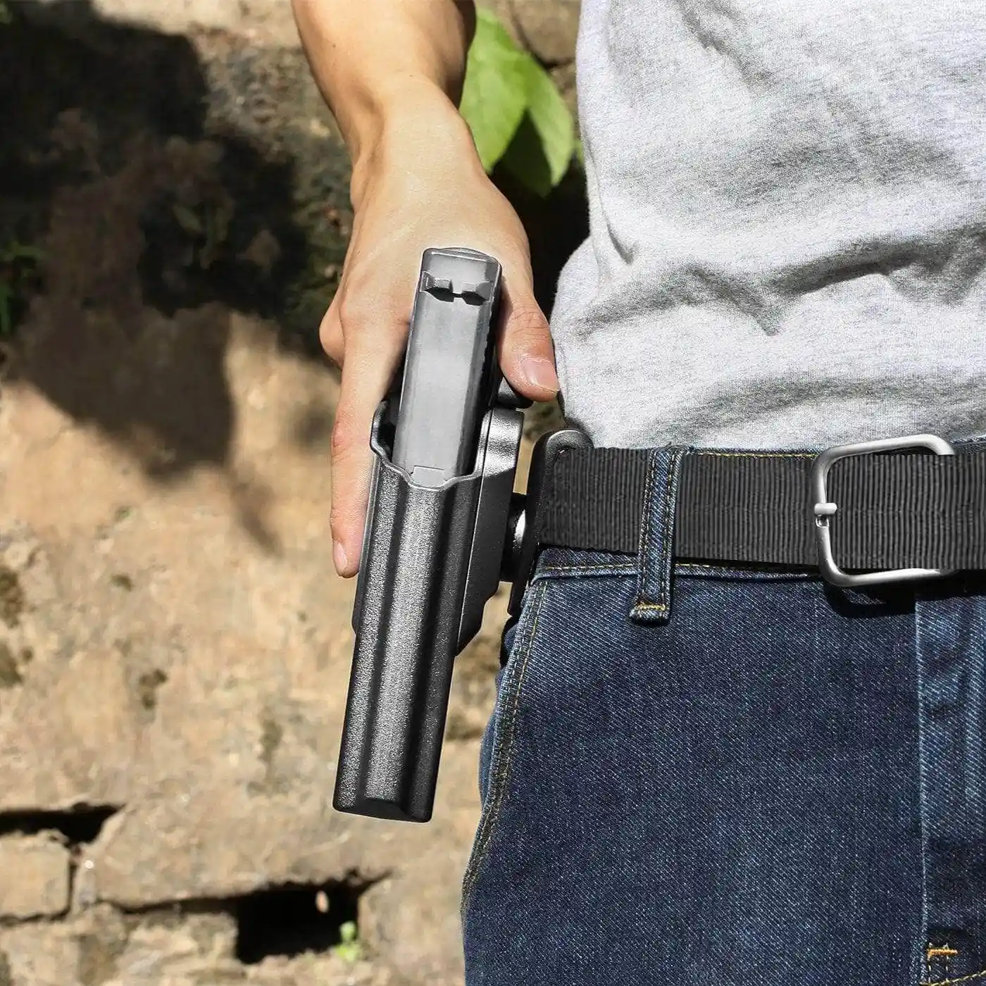 Funda OWB solo compatible con Co1911 /Elite Force 1911/Springfield1911/Taurus1911/ Kimber / Rock Island Armory/polímero de liberación de pulgar - imagen 5