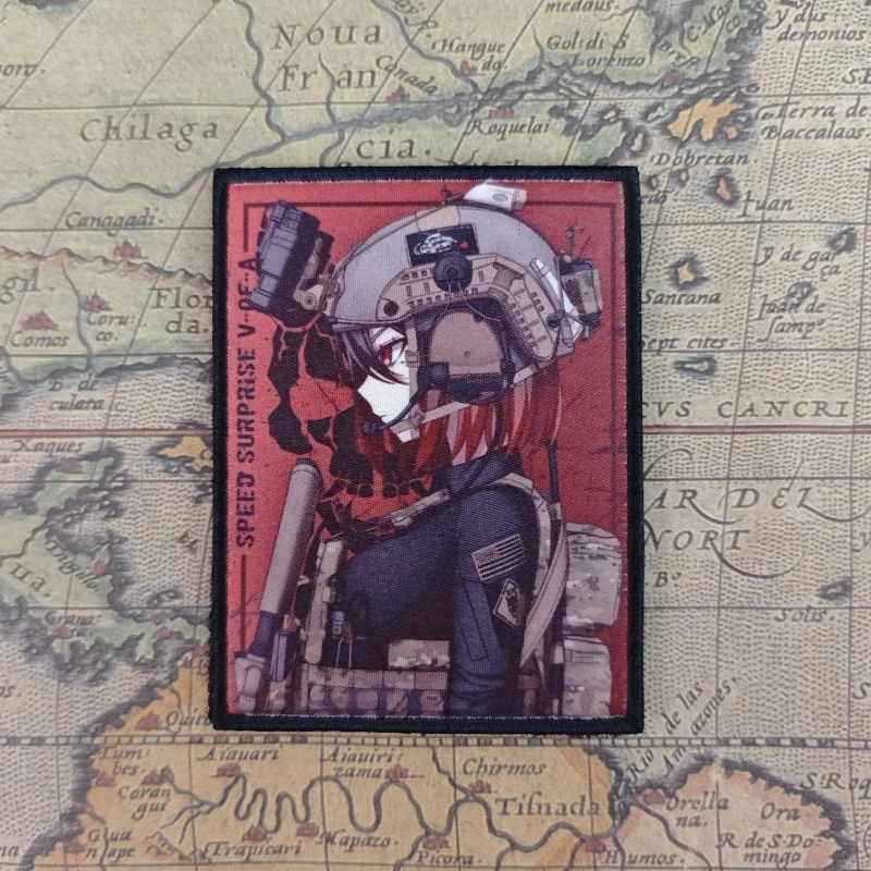 Parches de insignia de moral táctica de pistola súper electromagnética bidimensional, pegatina de insignia de gancho y bucle para mochila Misaka Mikoto - imagen 5