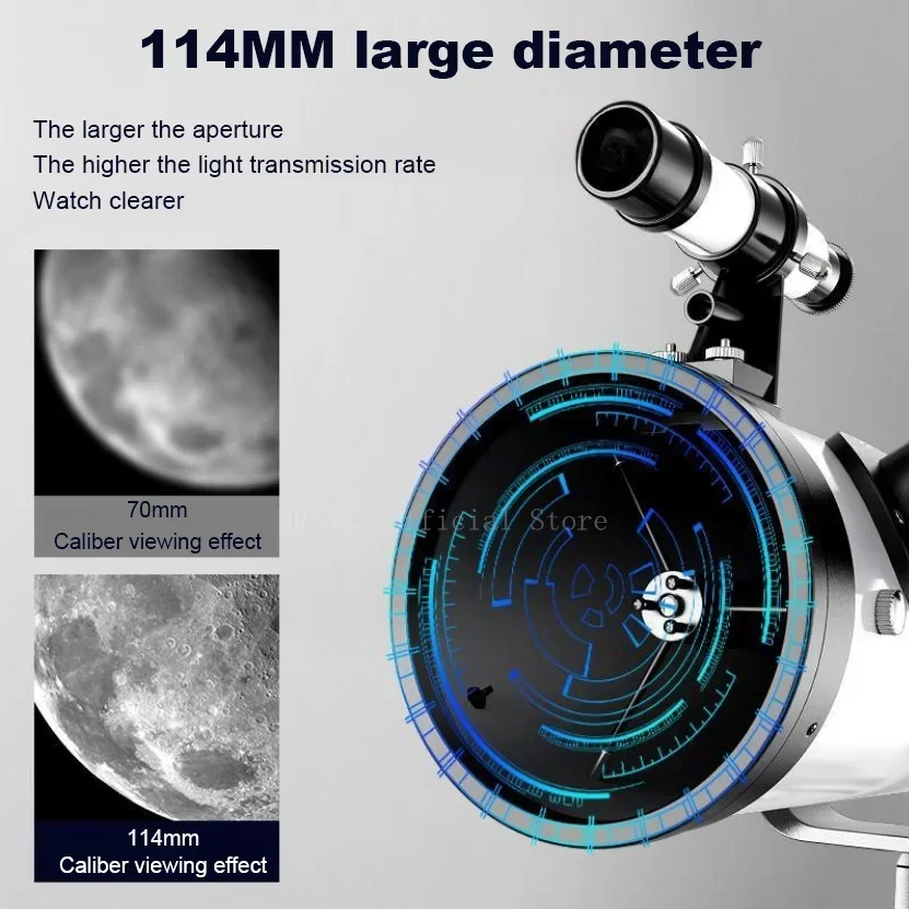 Telescopio astronómico profesional agrandar 35X-875X para binoculares espaciales calibre 114MM trípode de 1,5 metros nebulosa lunar - imagen 5