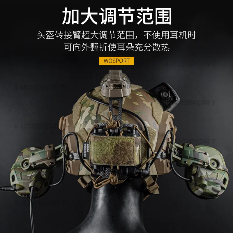 Auriculares tácticos tácticos para camioneta con cancelación de ruido Gen6 + adaptador de riel para casco - imagen 5