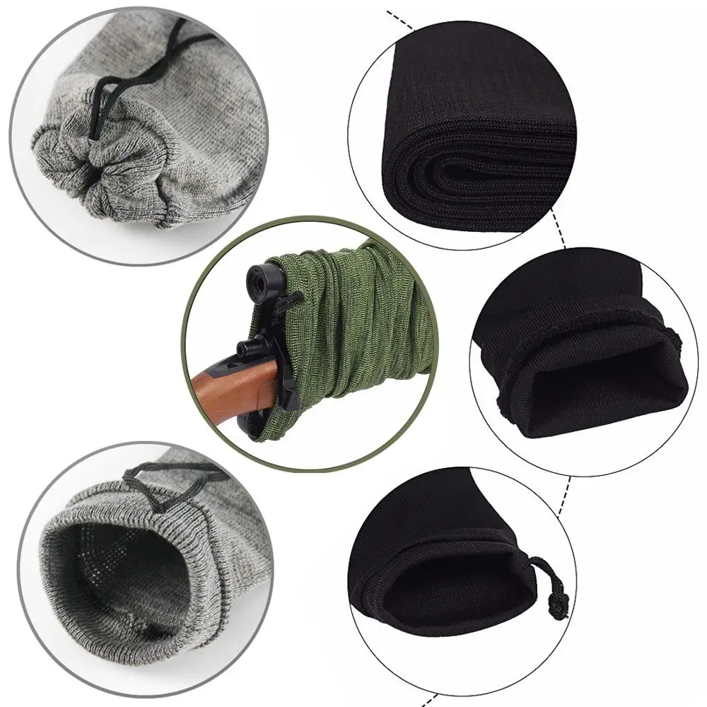 Calcetín de punto para Rifle/escopetas, 2 piezas, antióxido, con cierre de cordón, 54/47 pulgadas - imagen 5