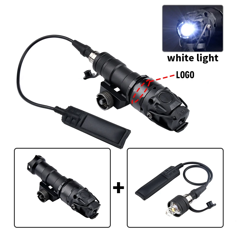 KIJIK1-10 °   Linterna táctica Surefir, foco de caza, arma, luz Mlok Keymod, interruptor de presión de doble función, luz exploradora - imagen 3