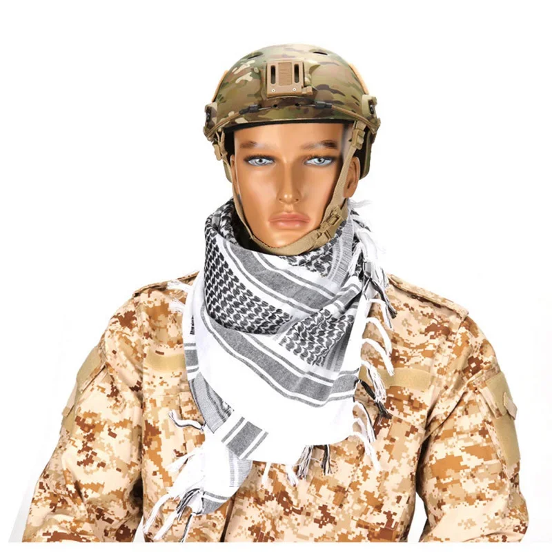 Hombres Mujeres deportes al aire libre combate táctico Airsoft militar árabe Shemagh KeffIyeh Arafat bufanda senderismo Camping ciclismo Accesorios - imagen 2