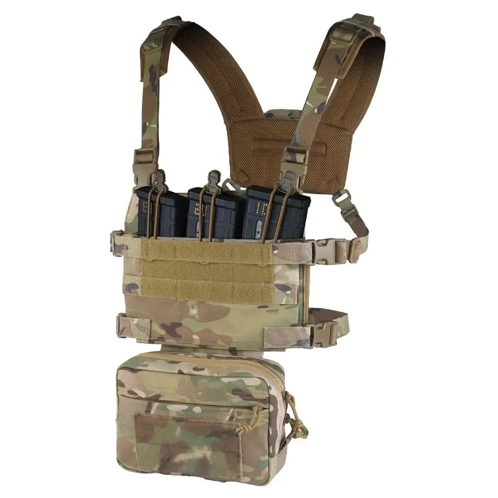 Chaleco de Combate de Asalto Modular Serie R, equipo de aparejo de pecho táctico, liberación rápida, bolsa de revista 556, caza, tiro, Airsoft - imagen 3