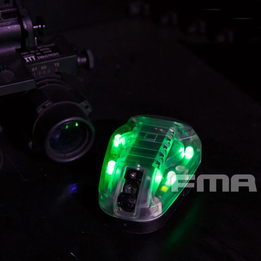 FMA Survival HEL-STAR 6 Marcador LED montado en casco Luz estroboscópica Luz verde - imagen 4
