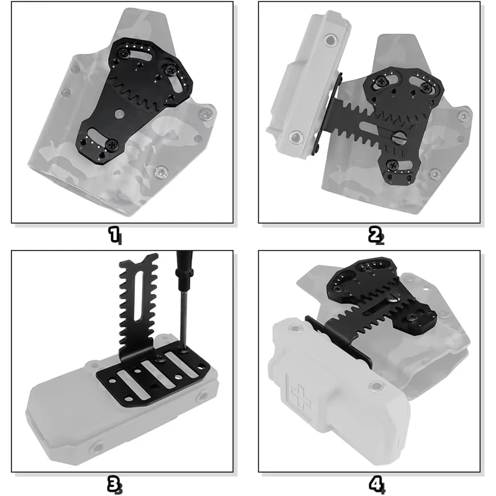 Adaptador de funda táctica, placa de canción negativa de Metal, funda de caza Airsoft para exteriores, extensión de torniquete, equipo de transporte - imagen 5