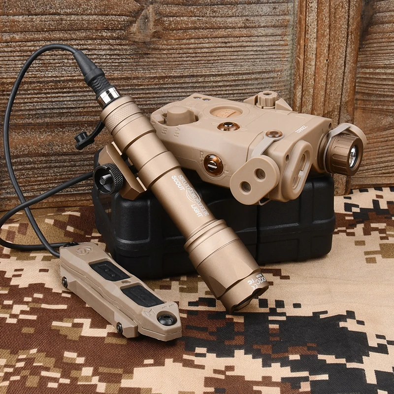 WADSN PEQ15 caja de batería IR de puntería láser de punto rojo, linterna M300 M600, interruptor remoto táctico de Control Dual, compatible con riel de 20mm - imagen 5