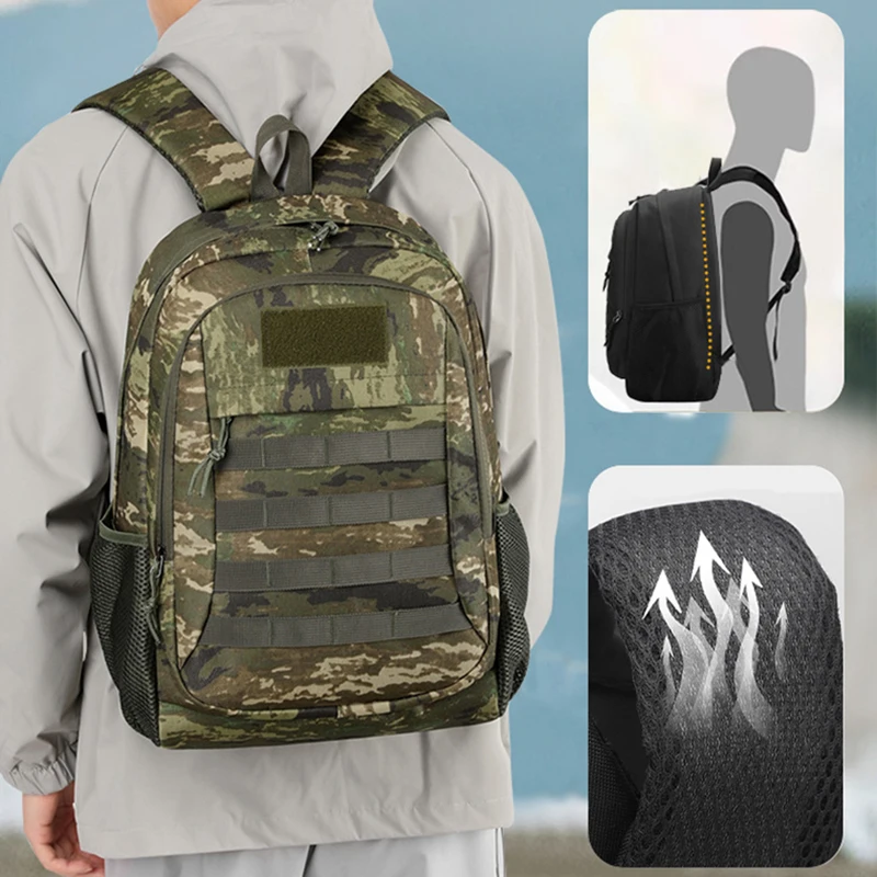 Mochila táctica de escalada, bolsas de viaje para acampar al aire libre, senderismo, pesca, caza, almacenamiento Molle, mochila deportiva grande - imagen 5