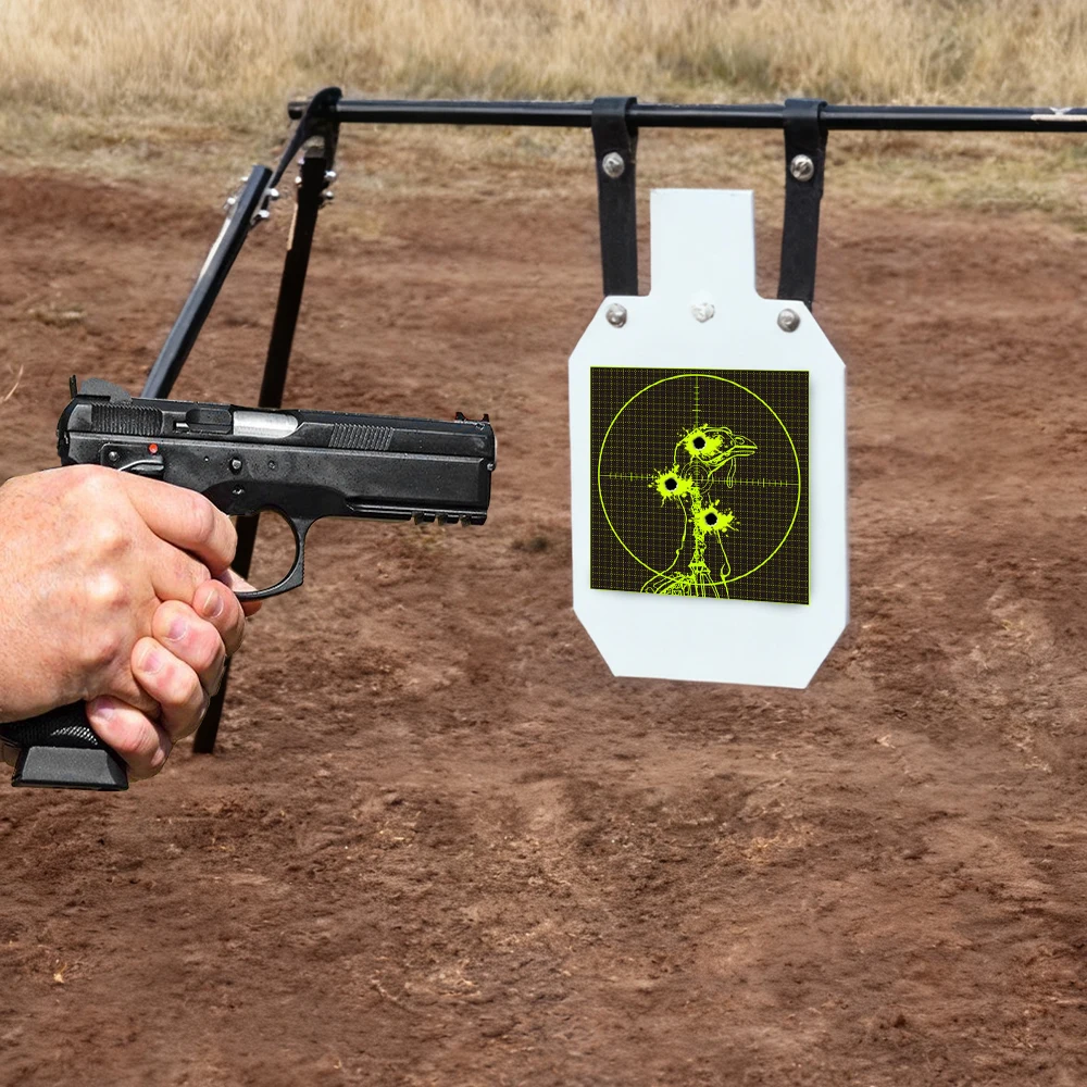 100 Uds. Pegatinas autoadhesivas para objetivo de tiro de 4x4 pulgadas, papel de destino reactivo para salpicaduras y salpicaduras para práctica de tiro - imagen 5
