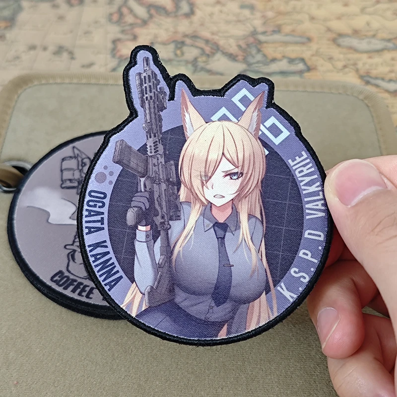 Azure Archives Abydos College Fandom parche Ogata Kanna arma táctica chica insignia juego Perifera para ropa mochila brazalete - imagen 3