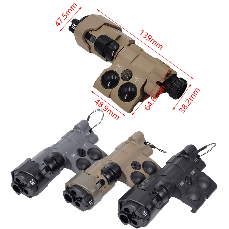 Táctico Airsoft UHP AN PEQ 15 PEQ-15 LA5C punto rojo indicador láser verde IR arma de relleno luz caza explorador AR15 riel de 20MM - imagen 5