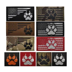 Parche táctico K9 bandera americana infrarroja con velcro para mochila