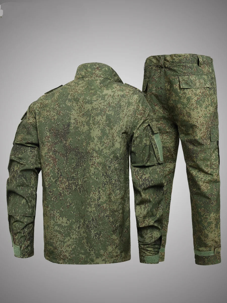 Traje de chaqueta de camuflaje para hombre, ropa táctica al aire libre, uniforme de entrenamiento, conjunto de traje de entrenamiento de campo, pequeño verde ruso - imagen 3