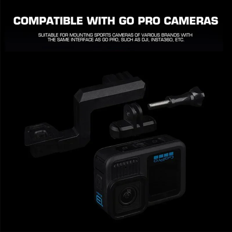 Accesorio adaptador de cámara deportiva, soporte Vertical de nailon Compatible con Go Pro para accesorios de casco DJI INSTA360 - imagen 5