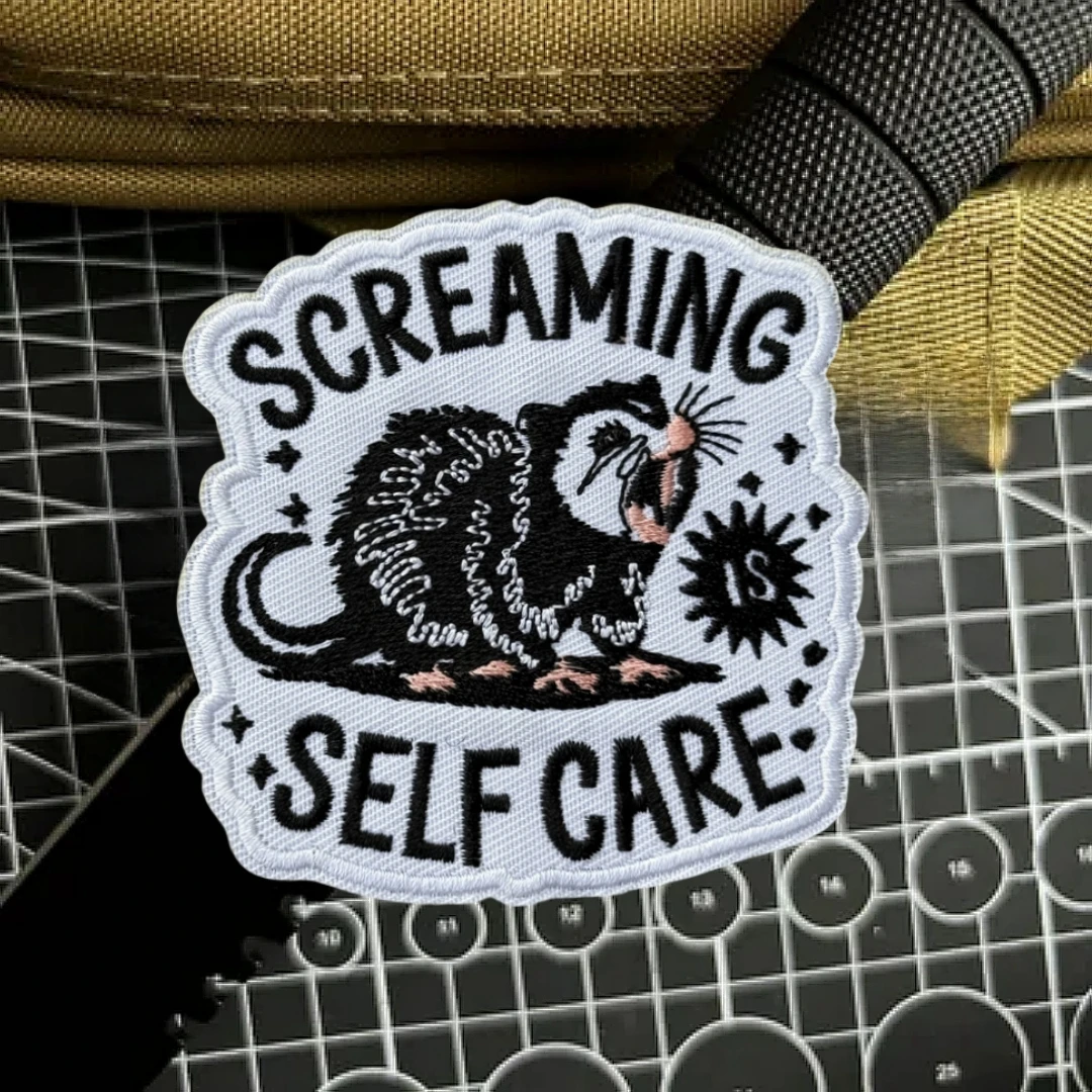 Parche de gambá para cuidado personal, insignia de moral táctica, parches de gancho y bucle bordados para ropa, mochila, pegatina militar - imagen 4