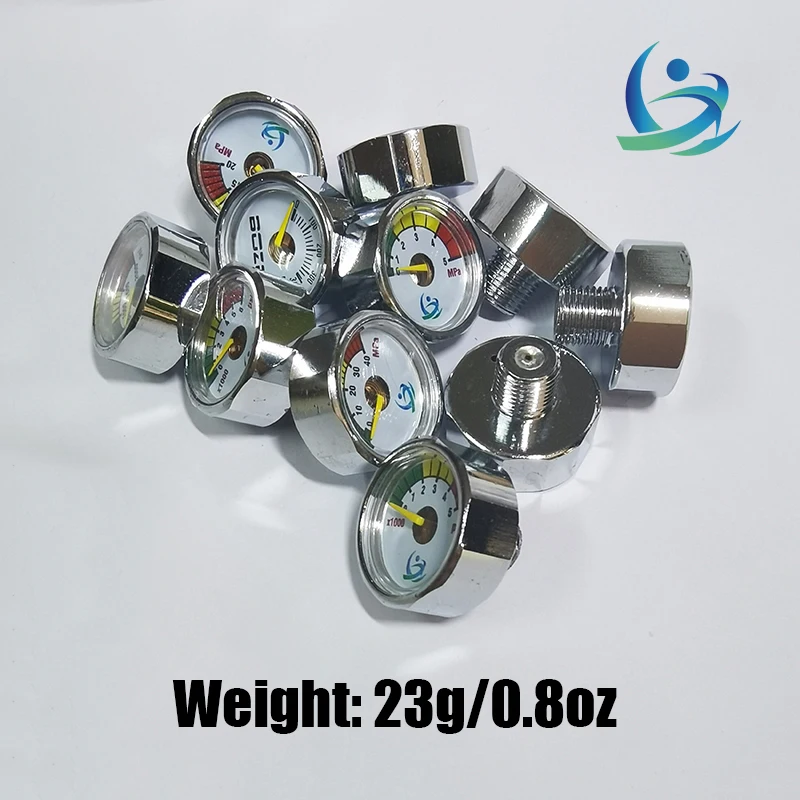 Manómetro manómetro Mini Micro 25mm/1 pulgada calibre aire comprimido bomba manual buceo HPA regulador M8 * 1 M10 * 1 1/8NPT 1/8BSPP - imagen 4