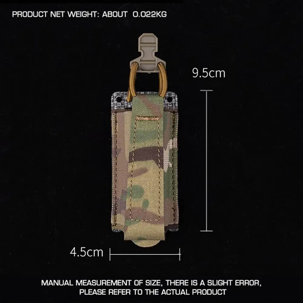 Bolsa táctica para pistola Mag, elástica, individual, 9mm, liberación rápida, caza, tiro, Airsoft, bolsa para revistas, equipo de cinturón de combate MOLLE - imagen 4