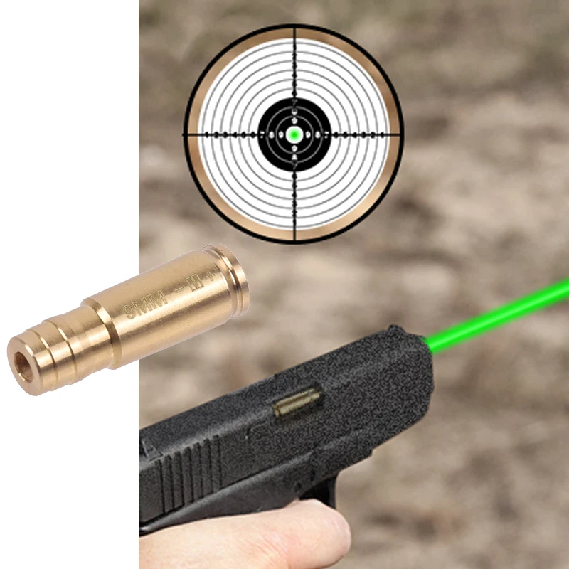 Mira de orificio láser roja, puntero de 9mm con 8 baterías, construcción de latón resistente, fácil de zurcir, mira de punto rojo RM - imagen 4