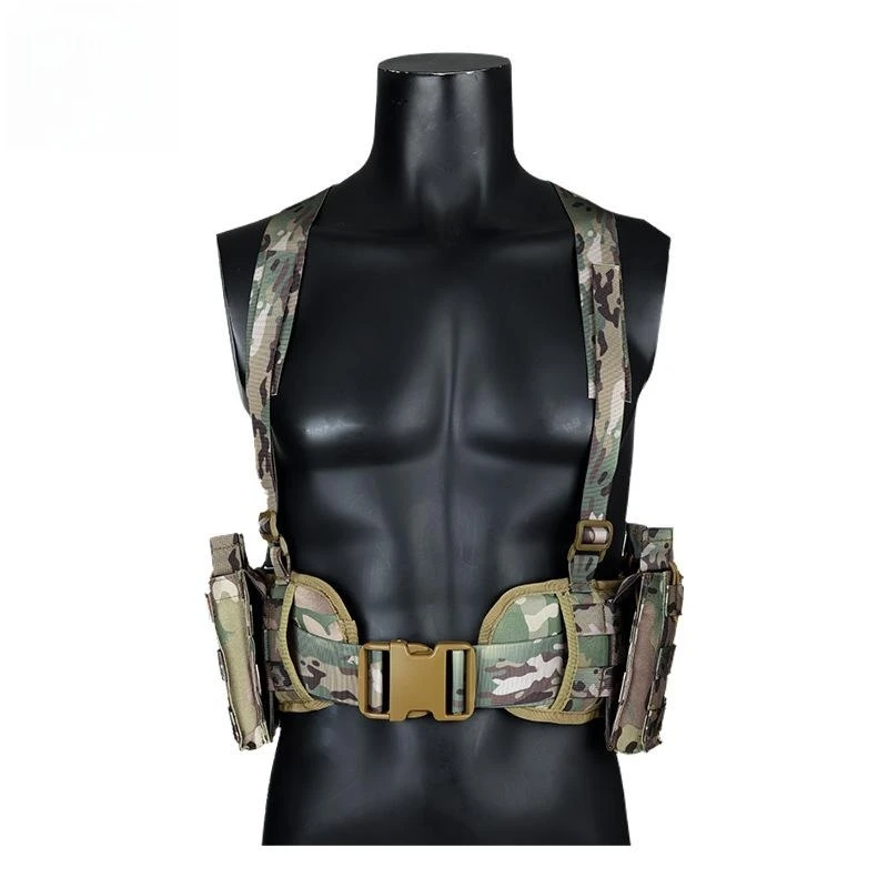 Yakeda-Kit de arnés de Combate de Asalto, equipo cargado, correas en Y, cinturón acolchado táctico de caza con arnés, cinturón táctico, aparejo de pecho - imagen 3